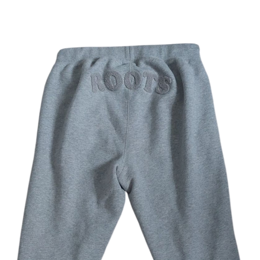 Roots Gray Joggers with Tapered Leg and Elastic Waistband